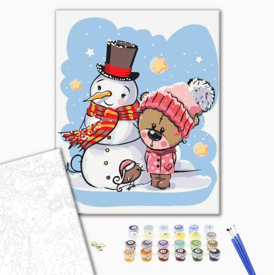 Set pictura pe numere - Holiday friends | Brushme