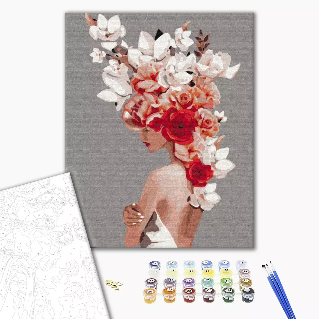 Set pictura pe numere - Flower tiara | Brushme