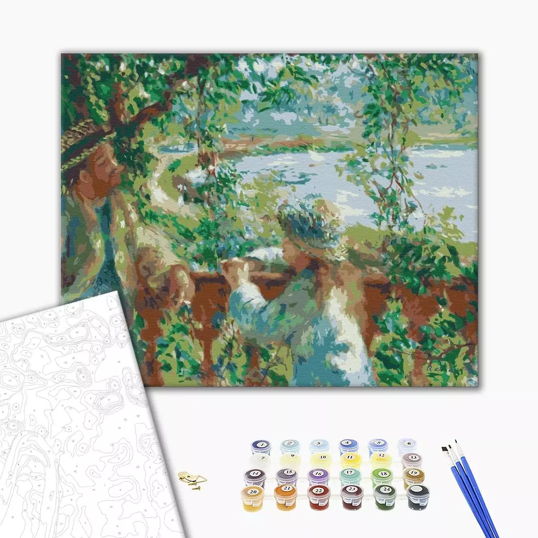 Set pictura pe numere - Near the Lake - Pierre-Auguste Renoir | Brushme