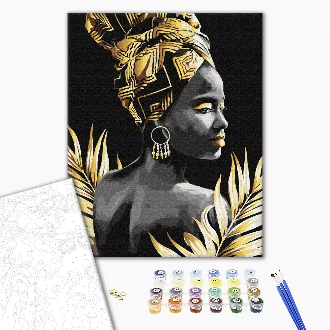 Set pictura pe numere - Gold paint - Femininity | Brushme