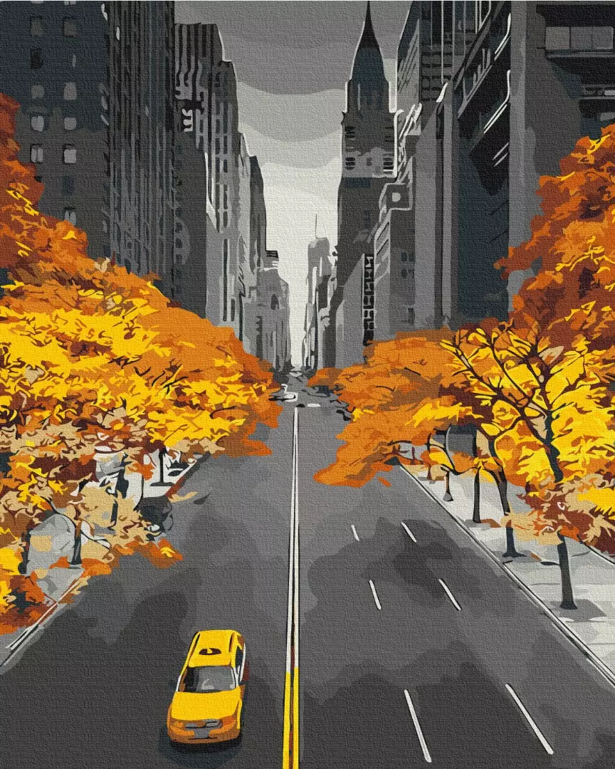 Set pictura pe numere - New York gold | Brushme - 1 | YEO