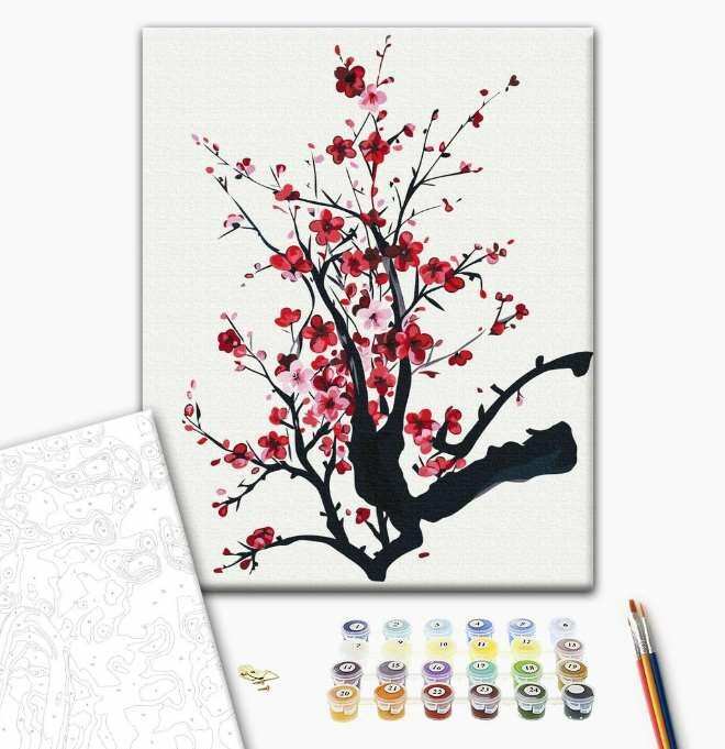 Set pictura pe numere - Yana Biluhina - Sakura branch | Brushme