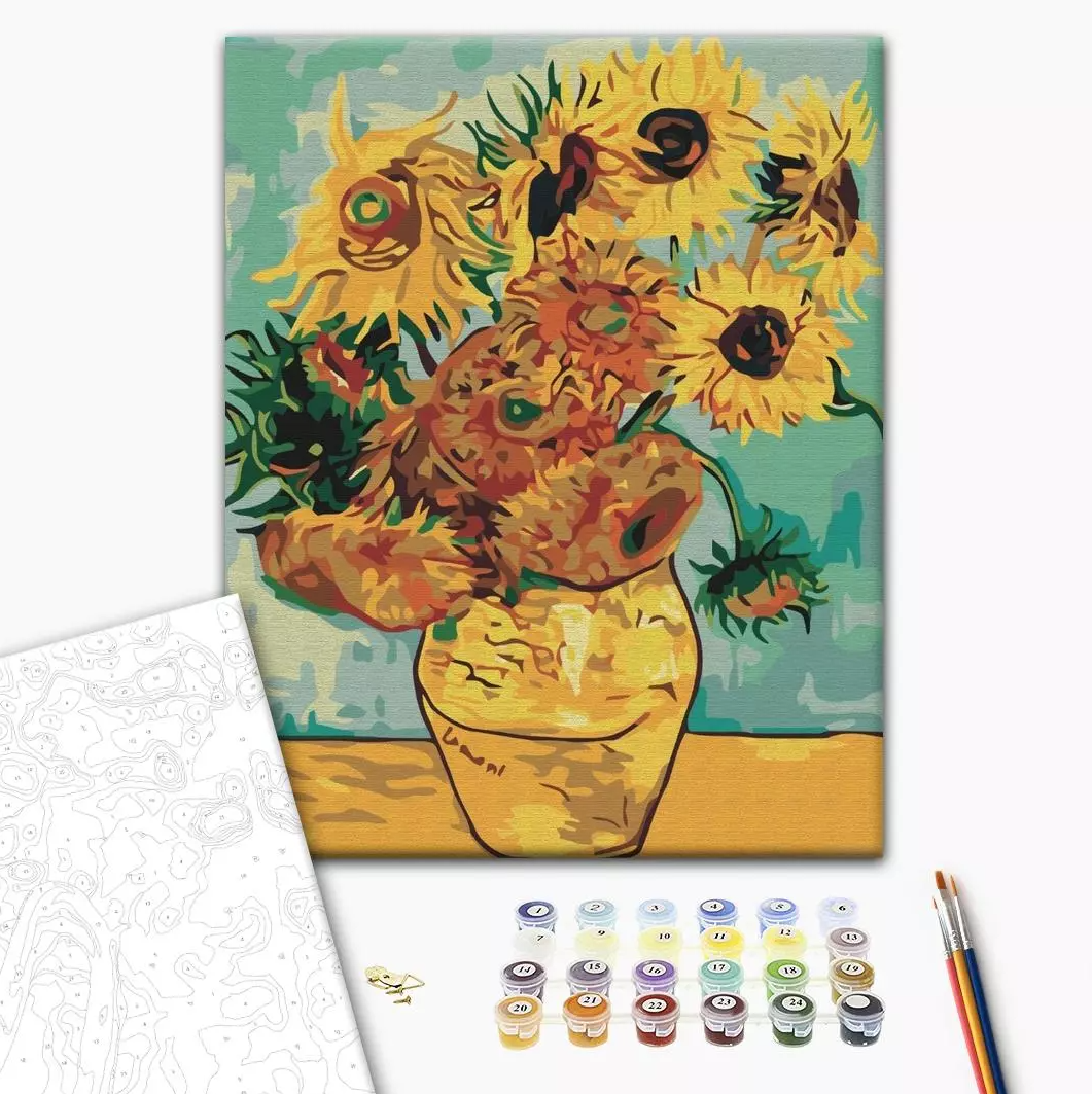 Set pictura pe numere - Van Gogh - Sunflowers | Brushme