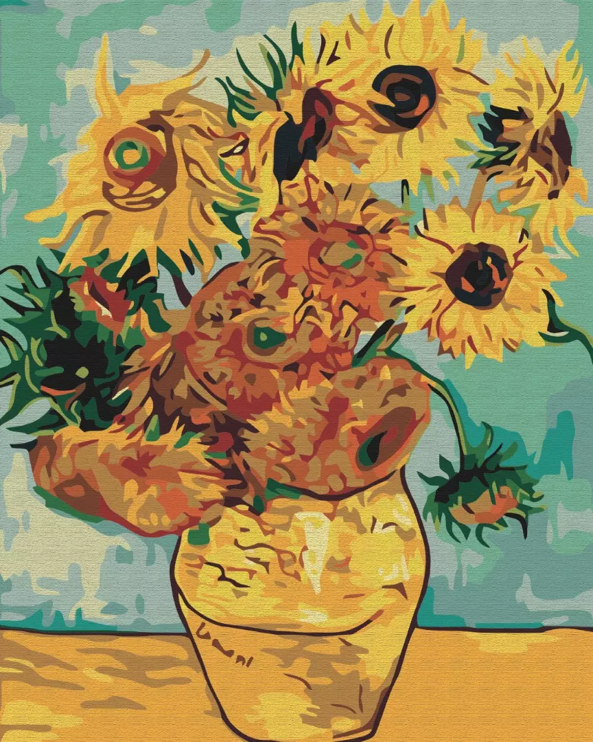 Set pictura pe numere - Van Gogh - Sunflowers | Brushme - 2 | YEO