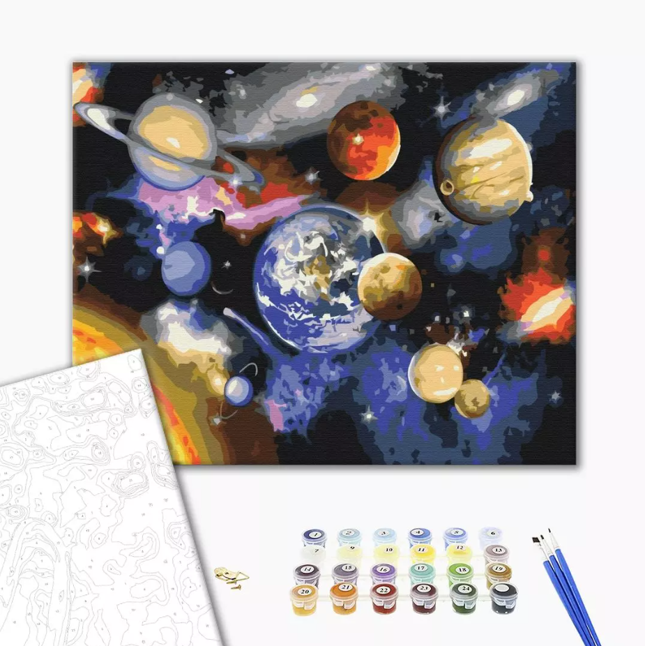 Set pictura pe numere - Parade of planets | Brushme