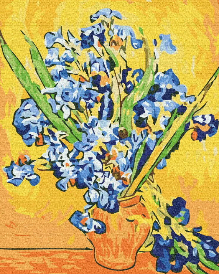 Set pictura pe numere - Vincent van Gogh - Irises in a vase