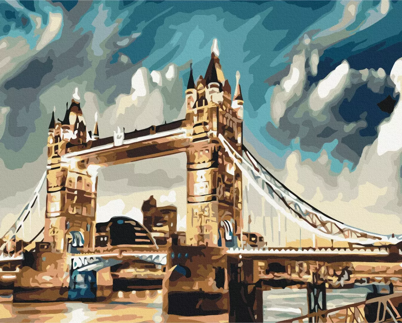 Set pictura pe numere - London in the clouds | Brushme - 1 | YEO