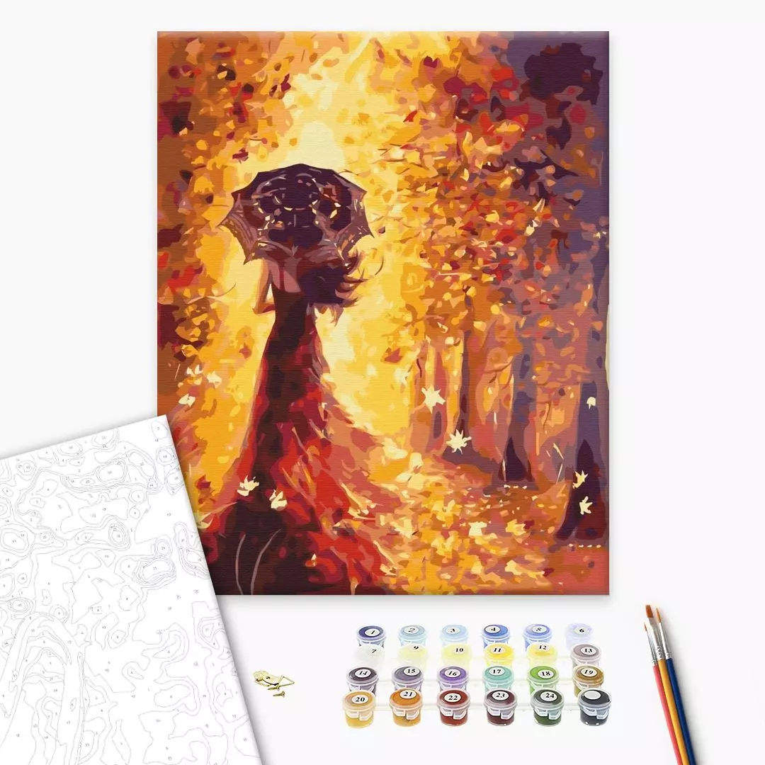 Set pictura pe numere - Golden autumn | Brushme