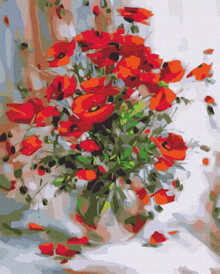 Set pictura pe numere - Oil poppies