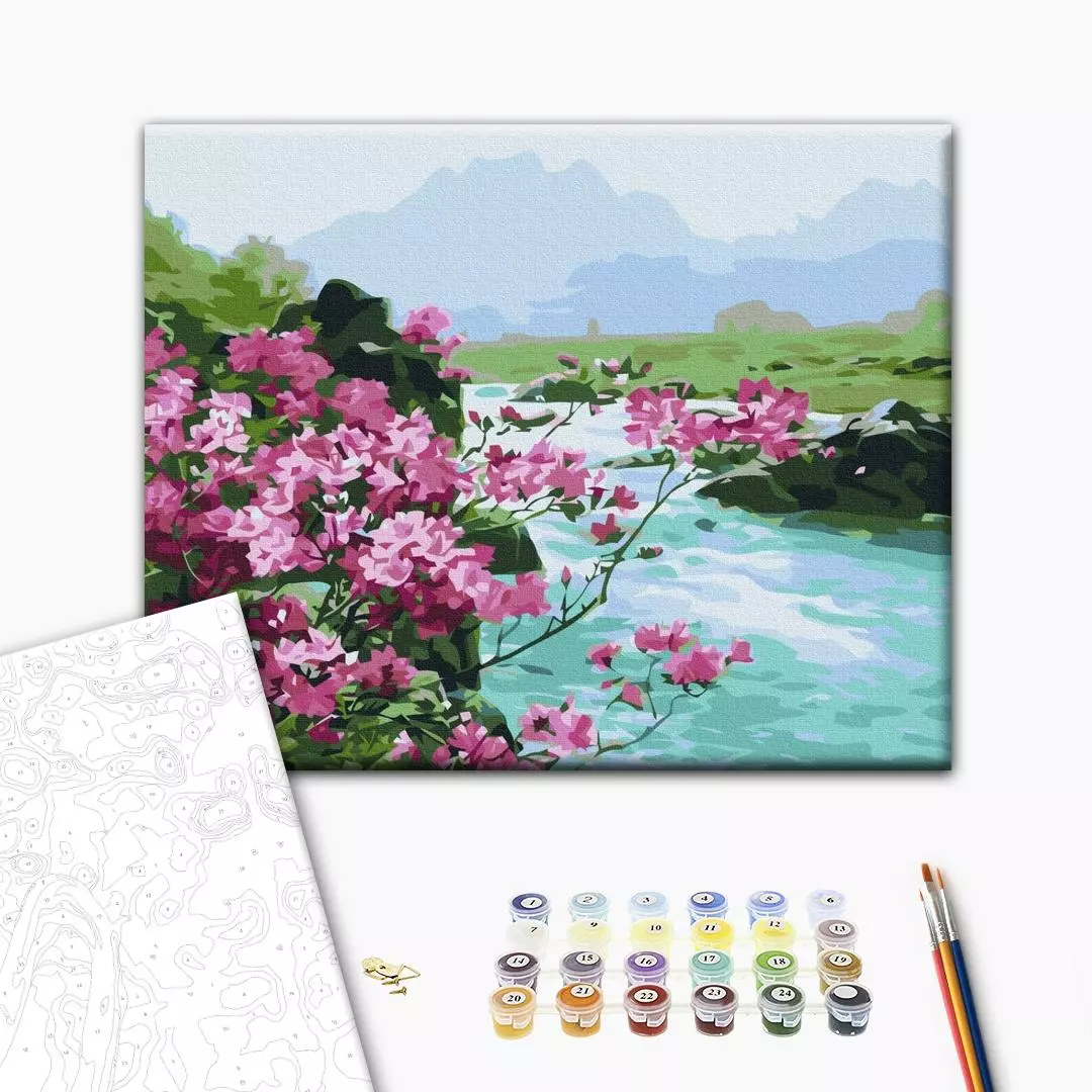 Set pictura pe numere - Mountain flowers | Brushme