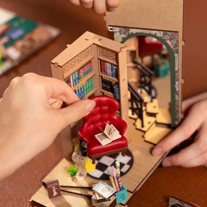 Puzzle 3D - Cotor de carte DIY - Biblioteca lui Shakespeare | Robotime - 3