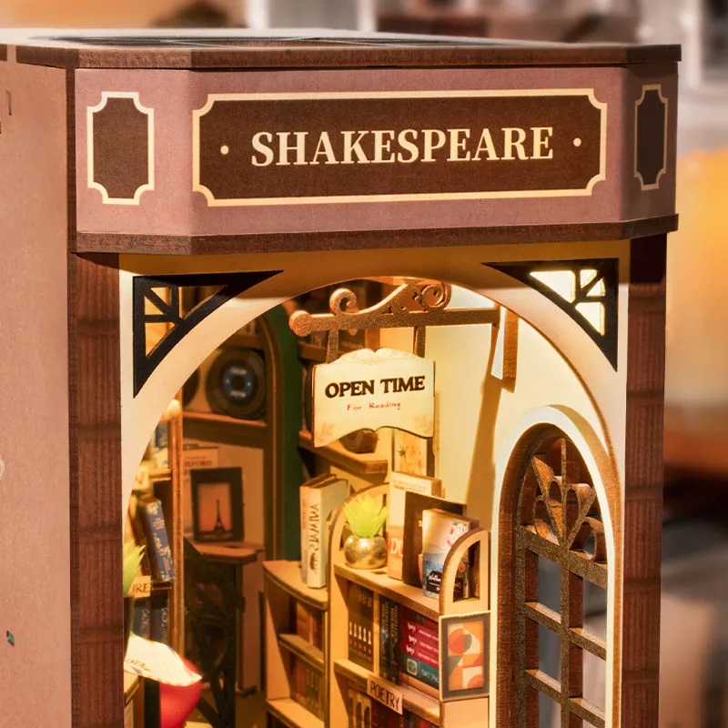 Puzzle 3D - Cotor de carte DIY - Biblioteca lui Shakespeare | Robotime - 2