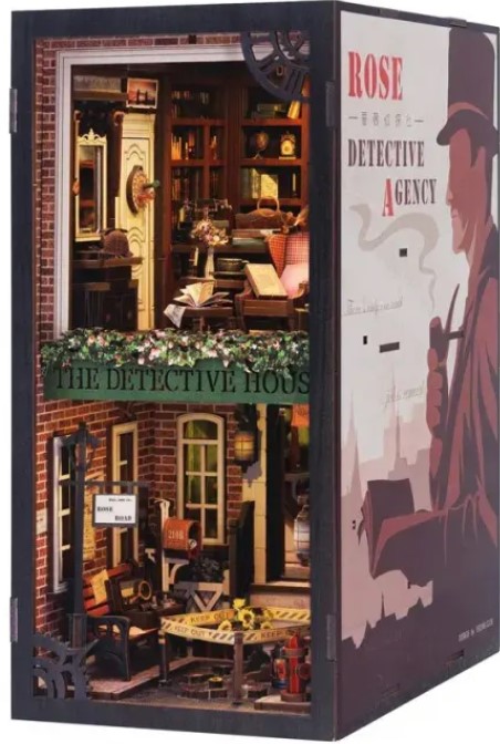 Book Nook. Puzzle 3D - Cotor de carte DIY - Rose Detective Agency | Robotime - 5