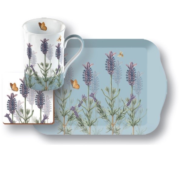Cana cu tava si suport pentru pahar - Kew Lavender Time for Tea | Creative Tops