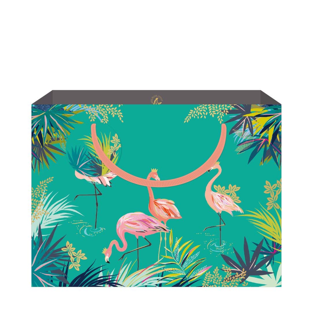 Punga de cadou - Green Flamingo | Swan Mill Paper