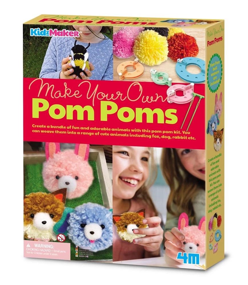 Kit creativ - KidzMaker - Animalute Pom Pom | 4M - 3 | YEO