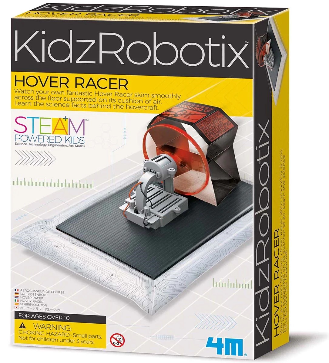 Kit constructie robot - Kids Robotix - Hover Racer | 4M - 4 | YEO