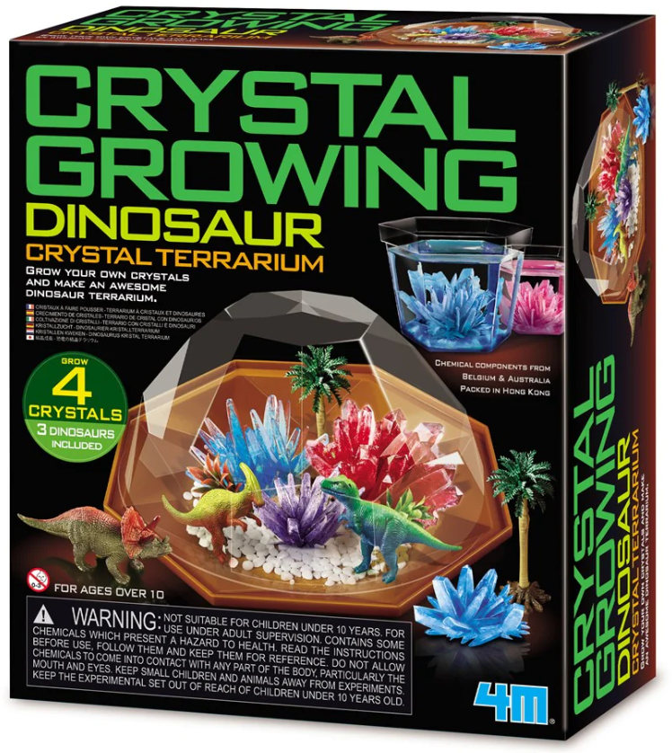 Set experimente de crescut cristale - Terariu cu dinozauri | 4M