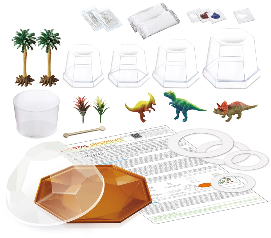 Set experimente de crescut cristale - Terariu cu dinozauri | 4M