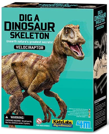 Set de joaca - Sapa si descopera dinozauri - Velociraptor | 4M - 2 | YEO