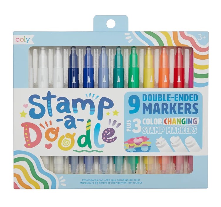 Set 12 carioci cu stampile - Stamp-A-Doodle | Ooly - 4 | YEO