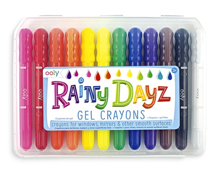 Set 12 Creioane Cu Gel Pentru Geam Si Sticla - Rainy Dayz | Ooly