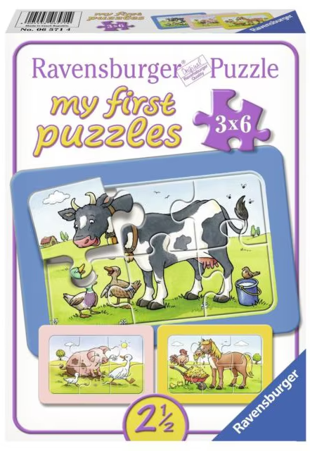 Puzzle 3x6 piese - My First Puzzles - Animale | Ravensburger - 3 | YEO