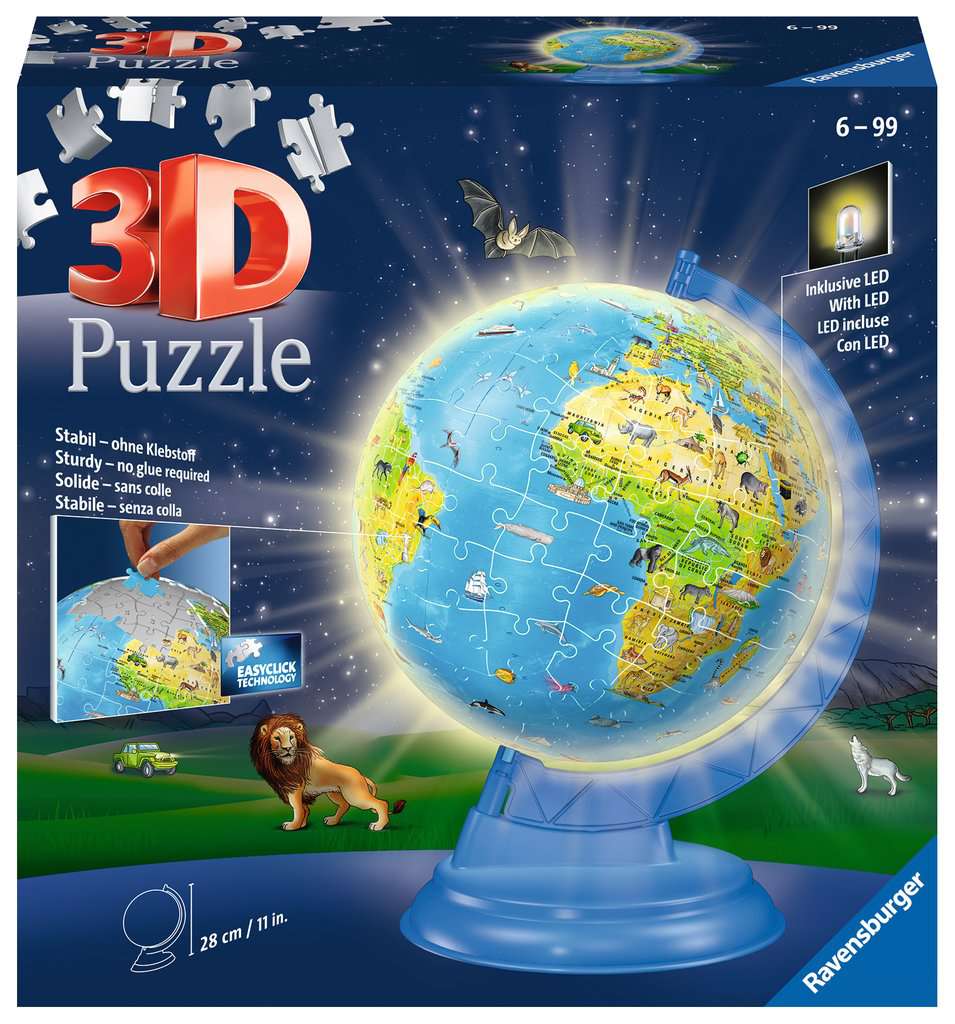 Puzzle 3D - Glob pamantesc luminos | Ravensburger