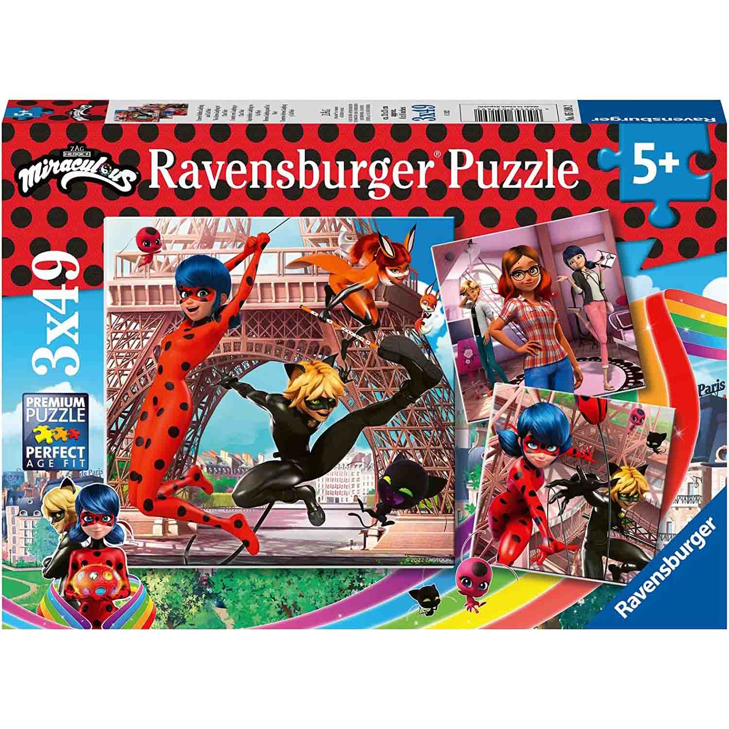 Puzzle - Miraculous - 3X49 piese | Ravensburger