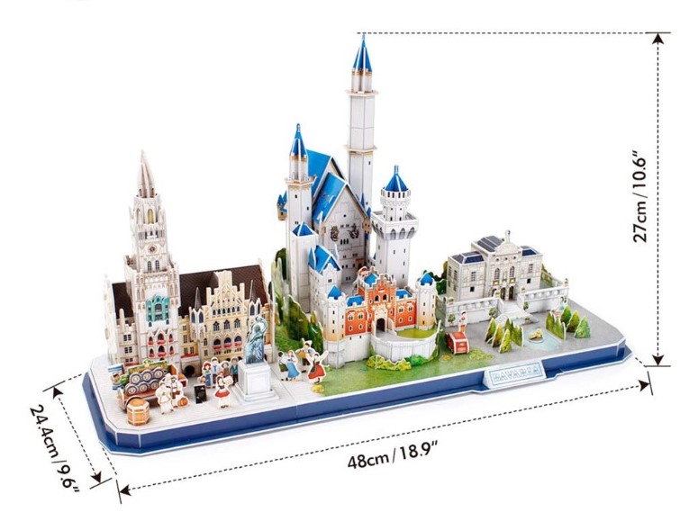 Puzzle 3D - CityLine - Bavaria | CubicFun - 1