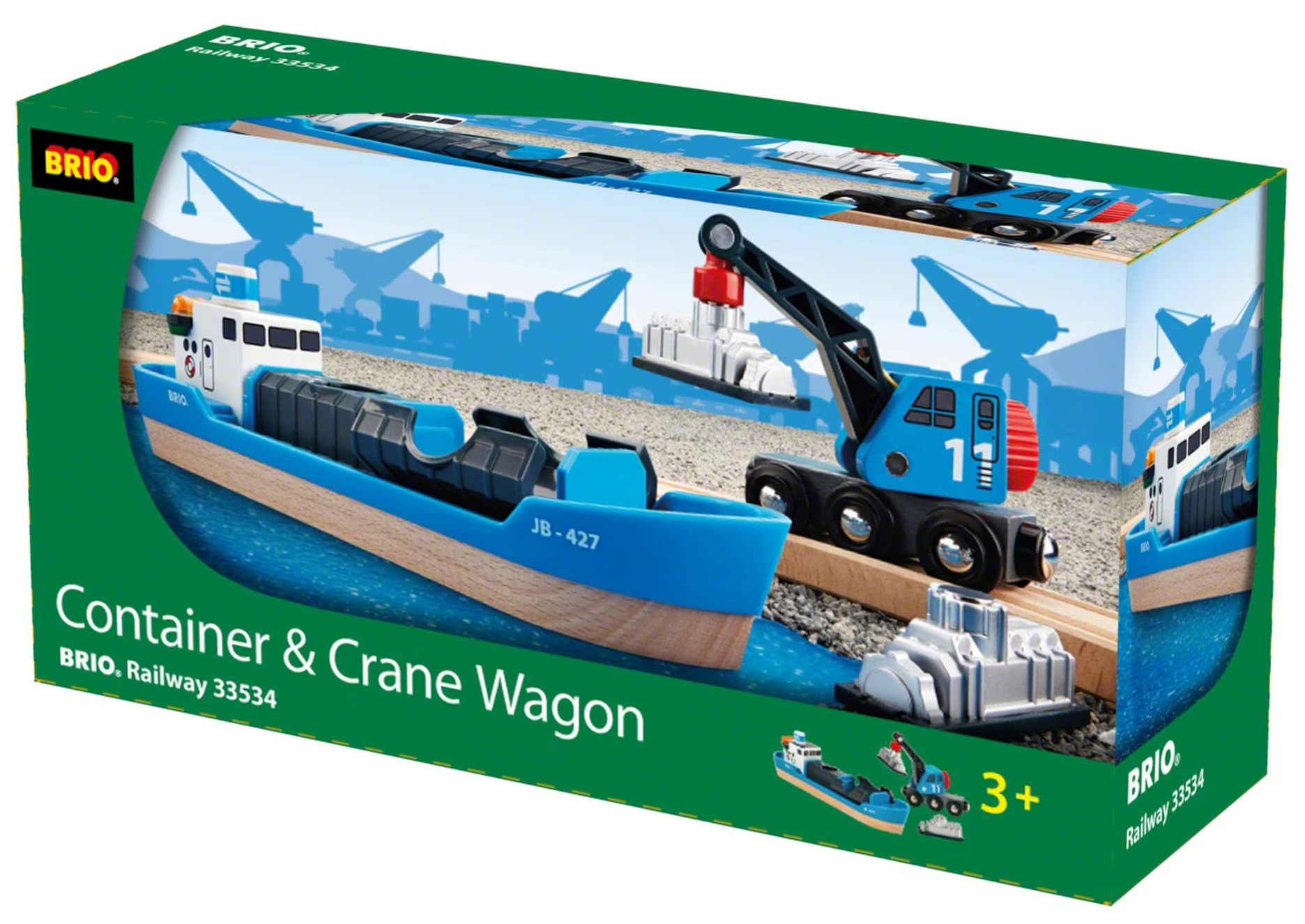 Set de joaca - Container and Crane Wagon | Brio