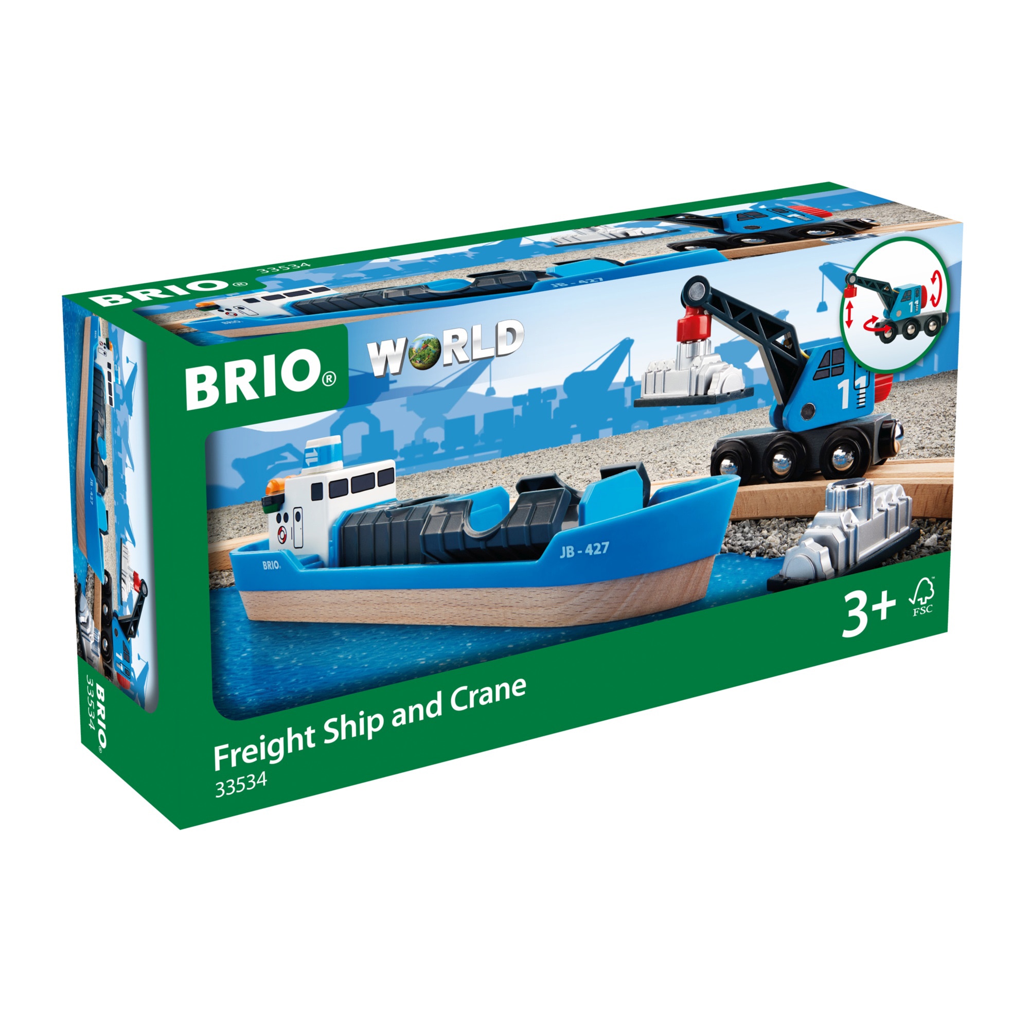 Set de joaca - Container and Crane Wagon | Brio - 1
