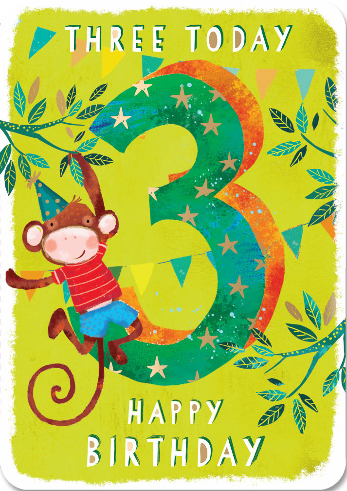 Felicitare - 3rd Birthday - Baieti | Ling Design