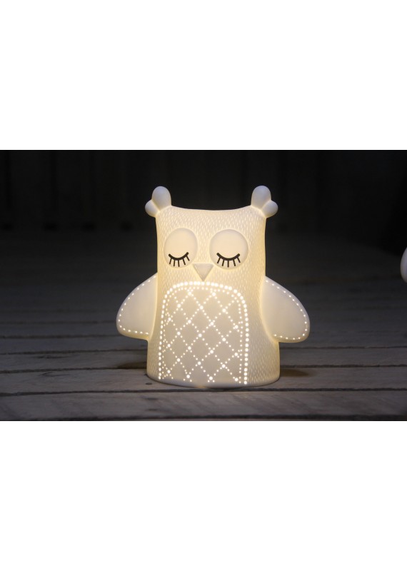 Lampa din ceramica- Biscuit Chouette | Sarl Opjet - 1 | YEO