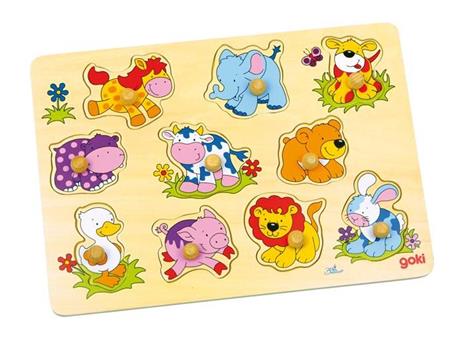 Puzzle - Pui de animale - 10 piese | Goki - 1 | YEO