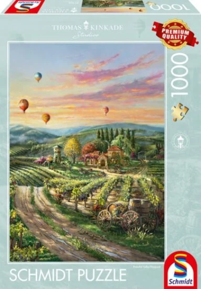 Puzzle 1000 piese - Thomas Kinkade - Peaceful Valley Vineyard | Schmidt