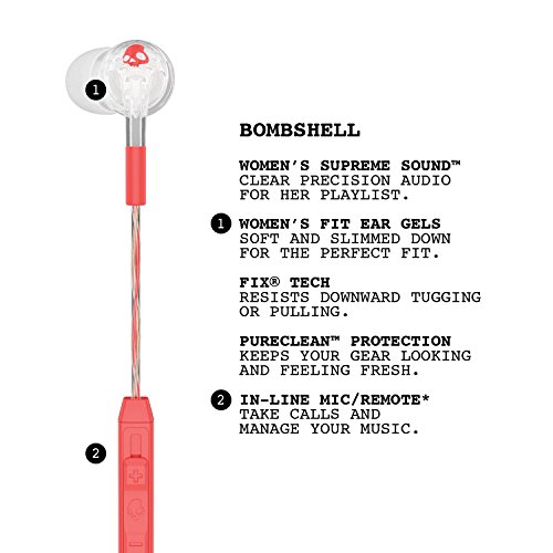 Casti Skullcandy - Bombshell Mash UP Clear / Coral  | Skullcandy