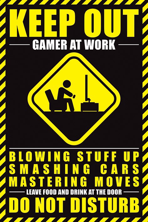 Poster - Gamer at Work - Keep Out | Pyramid International