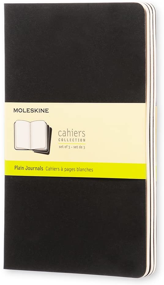 Set 3 caiete - Moleskine Cahier - Large, Plain - Black | Moleskine - 6 | YEO