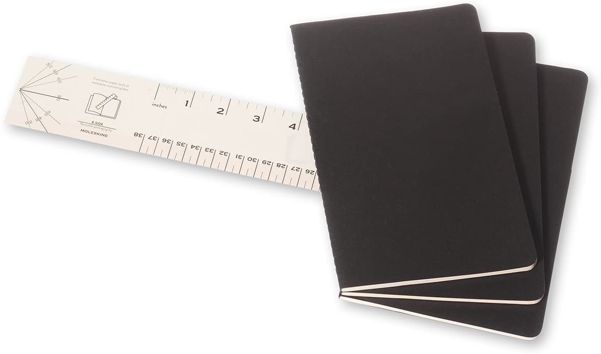 Set 3 caiete - Moleskine Cahier - Large, Plain - Black | Moleskine - 2 | YEO