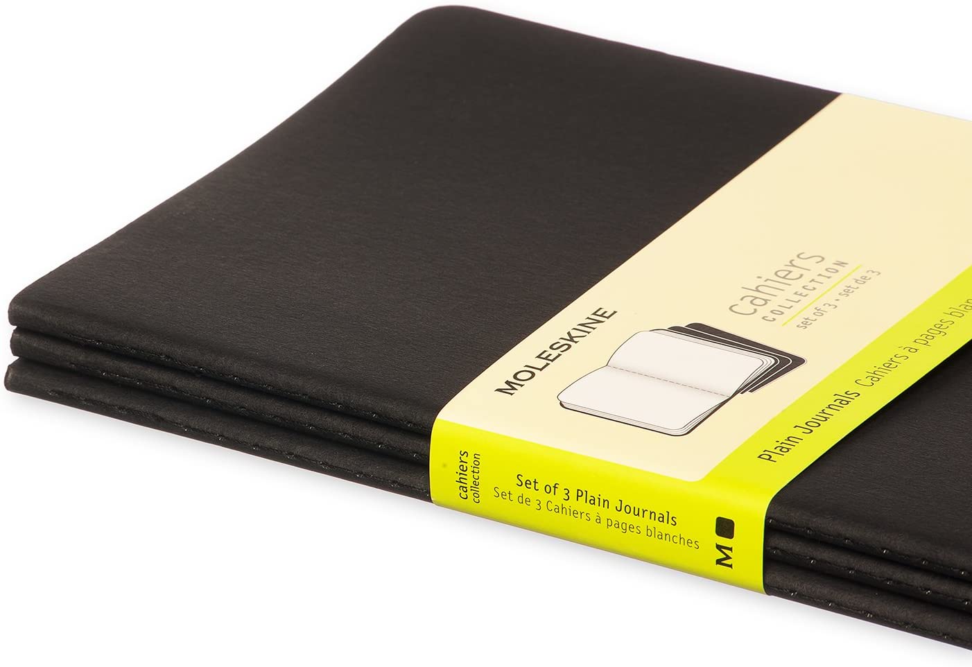 Set 3 caiete - Moleskine Cahier - Large, Plain - Black | Moleskine - 5 | YEO