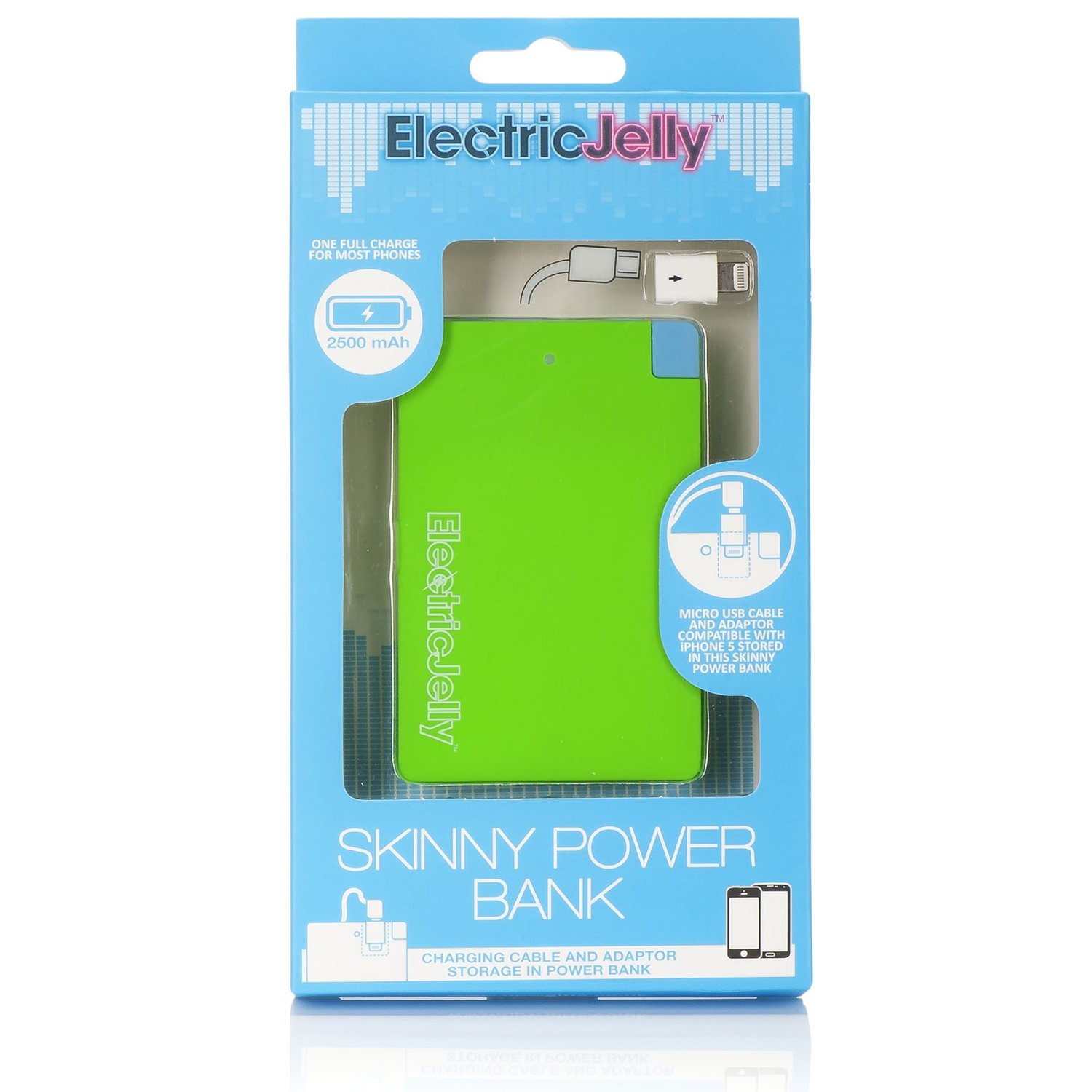 Baterie externa -Electric Jelly iPhone Lightning- Green | NPW - 1 | YEO