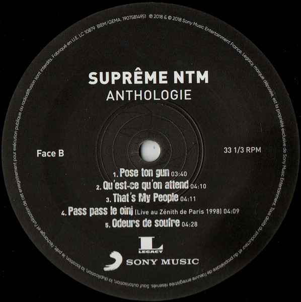 Anthologie - Vinyl | Supreme NTM - 3 | YEO