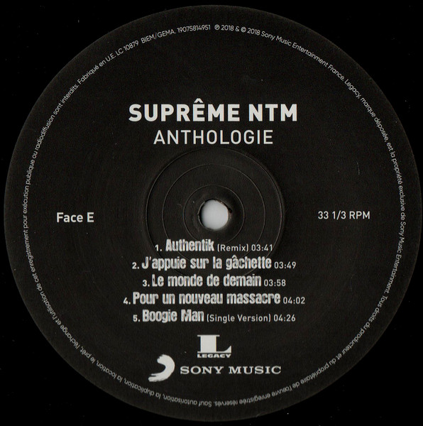 Anthologie - Vinyl | Supreme NTM - 6 | YEO