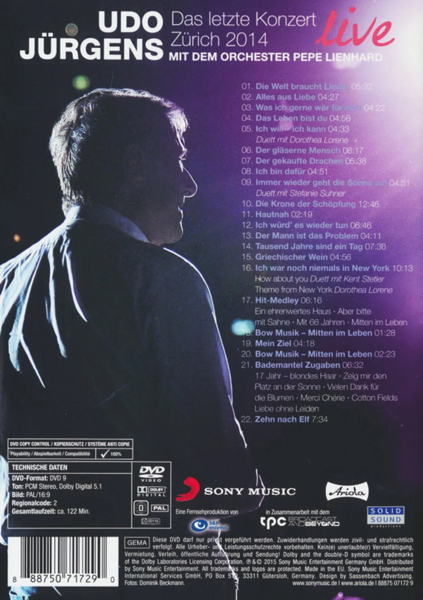 Das Letzte Konzert: Zurich 2014 Live (DVD) | Udo Jurgens