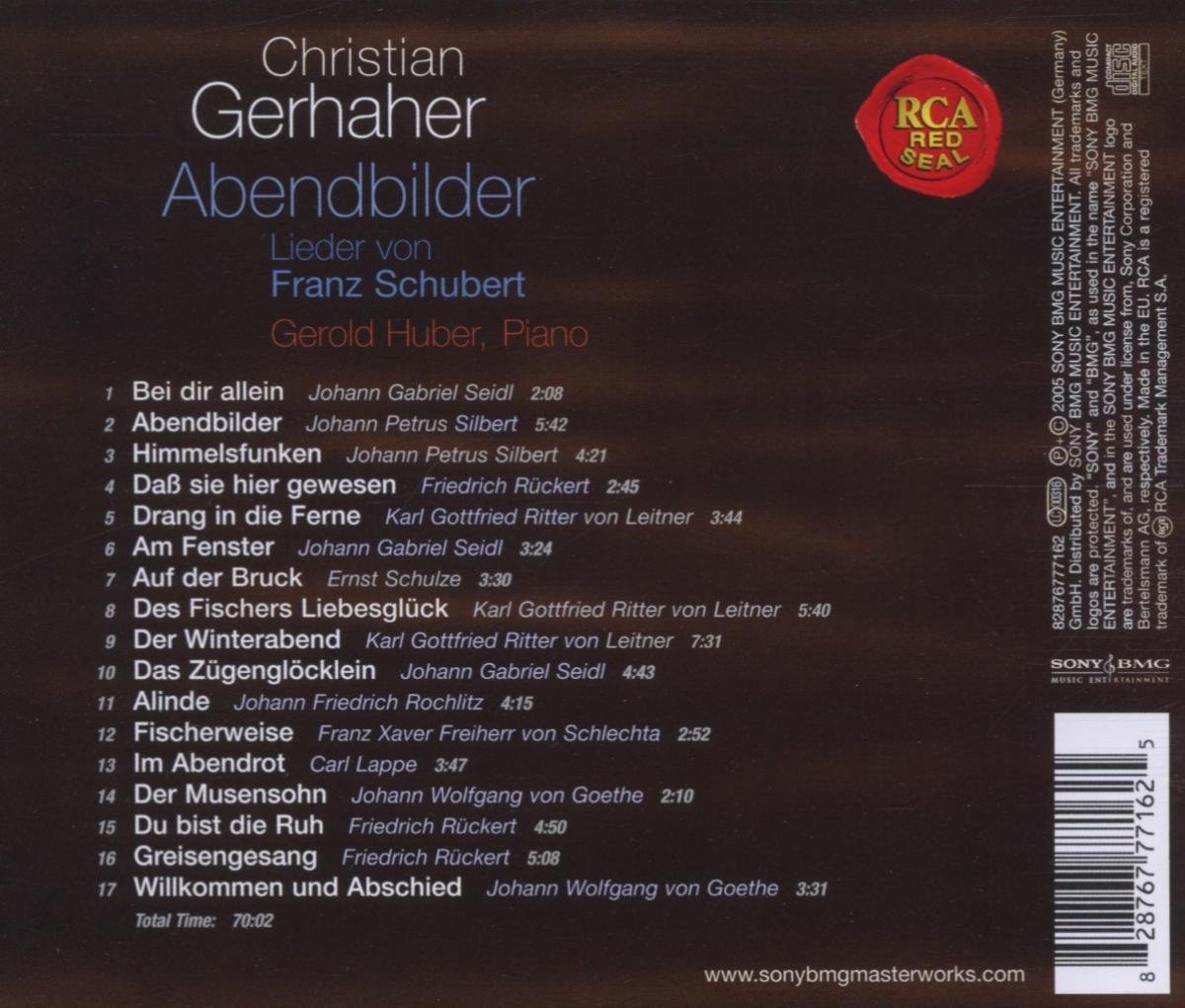 Schubert: Abendbilder | Christian Gerhaher