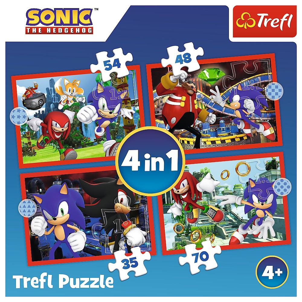 Puzzle 4 in 1 - Sonic - Aventurile lui Sonic | Trefl - 4