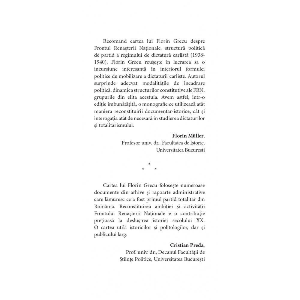 Arhitectura politica a primului partid unic din istoria Romaniei | Florin Grecu - 2 | YEO