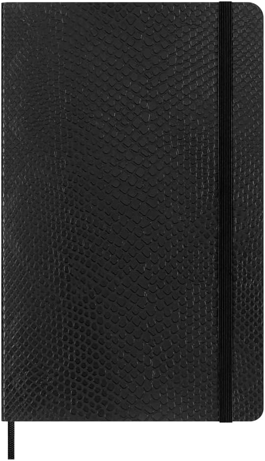 Carnet - Precious & Ethical with Gift Box - Python-Effect - Large, Vegan Soft Cover, Ruled - Black | Moleskine