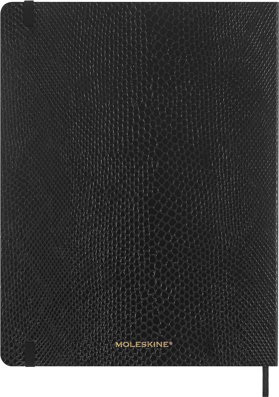 Carnet - Precious & Ethical with Gift Box - Python-Effect - XL, Vegan Soft Cover, Ruled - Black | Moleskine - 6 | YEO